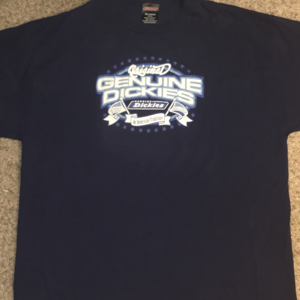 Genuine Dickies Mens T Shirt Blue Sz XXL EUC